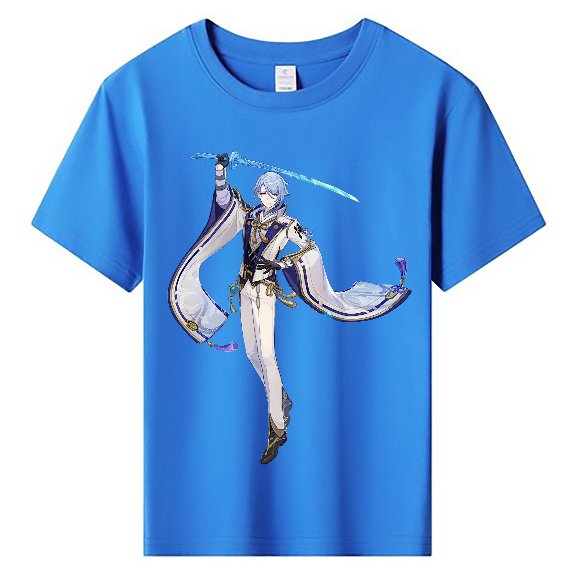げんし神 神里綾人 かみさとあやと genshin Kamisato Ayato 綿100％キッズTシャツ（フロントプリント）